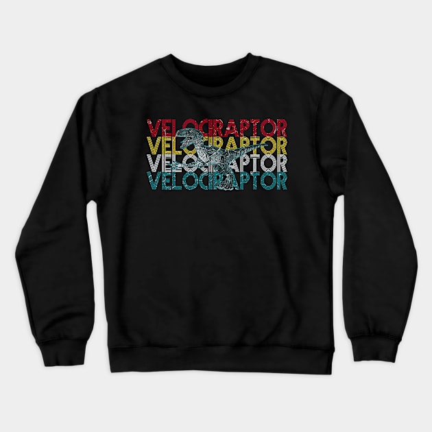 Raptor Velociraptor Dinosaur Crewneck Sweatshirt by Mila46